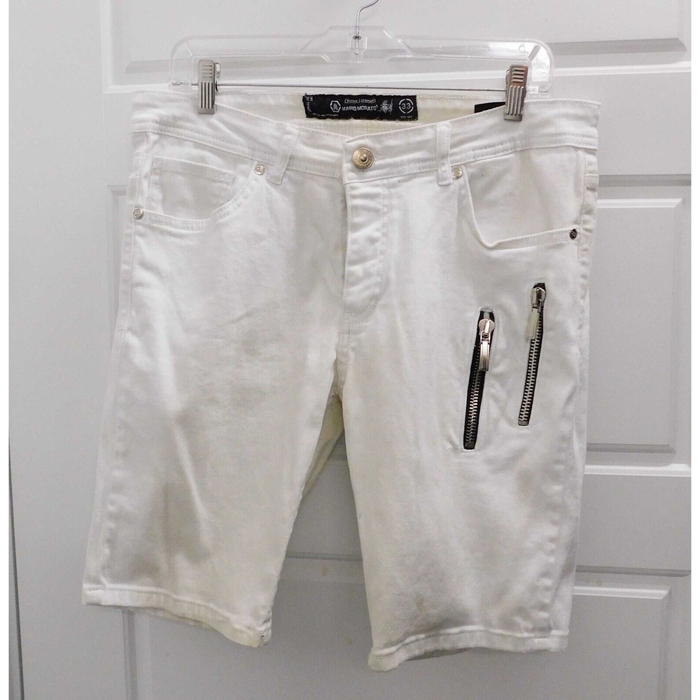 Mario Morato Wise Magician White Cotton Elastane Shorts‎ Size 33